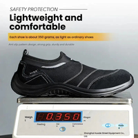 Zapatos de Trabajo Transpirables para Hombre, Zapatos de Seguridad de Verano, Zapatillas Protectoras Ligeras, Zapatos de Seguridad con Puntera de Plástico para Hombre, Trabajo de Construcción