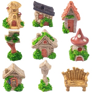 Miniaturas de Resina de Casas de Dibujos Animados, Figuras de Cabañas, Villas en Miniatura para Decoración de Paisajes Forestales, Adornos de Cabañas Pequeñas, Accesorios para Manualidades - Product Image 2