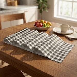 Kertas Pembungkus Makanan Anti Minyak Motif Kotak-Kotak Hitam Putih, Bebas PFAS Tahan Air Anti Lengket Kertas Pembungkus Deli 19x31cm 100 lembar/Kantong - Product Image 1