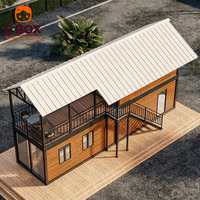 Cbox Villa Modulaire Pliable à Toit en Dôme en Bois à Deux Étages pour Resort, Maison Conteneur en Kit