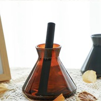 Nouveau Design 260ml 100ml Diffuseur Bouteille Vide Aromathérapie Bouteille Décoration Conicalness Noir Brun Transparent Bouteille En Verre