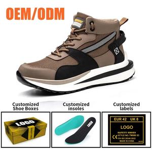 נגד החלקה שמן חומצה התנגדות התנגדות משקל קל הגנה עבודה הגנה נגד החלקה פלדה בוהן נעלי בטיחות לגברים - Product Image 5