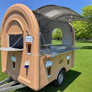 Remolques de café de 3m, Camión de helados para concesiones, Carro redondo de venta de perritos calientes, Remolque móvil de churros para España - Product Image 2