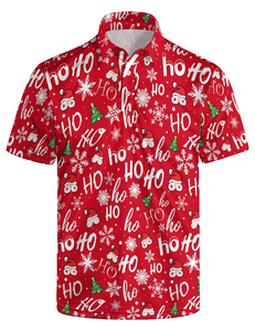 Chemise à manches courtes formelle pour homme, impression numérique hawaïenne, couleur personnalisée, logo, anti-froissement, broderie, source d'usine - Product Image 4