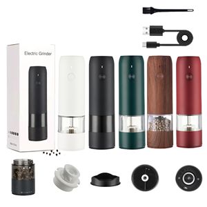 Modern Design USB Rechargeable Black <b>Pepper</b> Seasoning Sea Salt and <b>Pepper</b> Mill for Chefs - Product Image 1