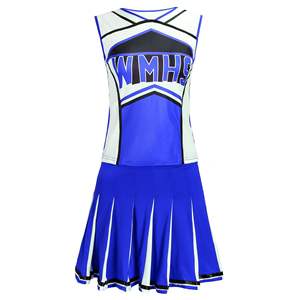 Juego deportivo Cheer School Girl Costume Tops sin mangas Falda plisada Set Cheerleading Uniformes Dress up Outfit - Product Image 5