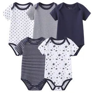 Ensemble de vêtements à rayures pour nouveau-né de 0 à 12 mois, 5 pièces, design de mode, cadeau pour bébé, combinaison gilet
