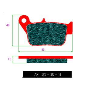 Venta directa de fábrica de pastillas de freno delanteras y traseras para motocicleta, pastillas de fricción para motocicleta <span class=keywords><strong>SYM</strong></span> Maxsym400i Maxsym600i TL508 <span class=keywords><strong>TL500</strong></span> - Product Image 6