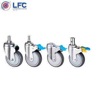 TPR PP Medizinisches Rad mit Schaft, Schwenkbar, Geräuscharm, Nicht Markierend, Sanft Rollendes Lenkrad für Krankenhauswagen und Elektrische Krankenhausbetten - Product Image 1