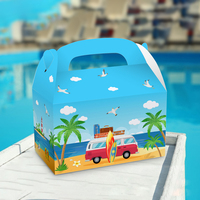 XJT Logo personnalisé imprimé faveur boîte-cadeau jouet emballage enfants papier pignon boîte recyclable Pâques poignée Desserts boîte