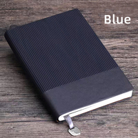 Carnet de notes professionnel A5 personnalisé avec logo, couverture en cuir imprimée à rayures, organiseur simple pour enregistrement de réunions, cadeaux de réunion en tissu