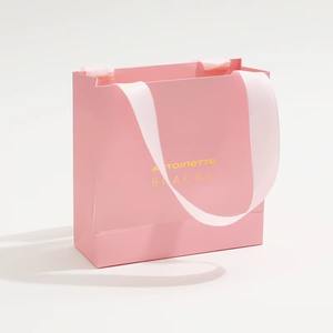 Bolsa de Compras de Papel con Logotipo Personalizado, Mini Bolsa de Regalo Plegable con Impresión Artística a Color para Pulseras, Pendientes, Collares, Anillos y Joyería - Product Image 2