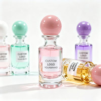 Botellas de Perfume de Vidrio Vacías de Diseño Redondo de Alta Calidad, 30ml 50ml 100ml, Forma Cilíndrica, con Pulverizador y Bomba