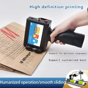नया प्रिंटर हैंडहेल्ड इंकजेट प्रिंटर हाथ पकड़ा बॉक्स लोगो बैच कोड प्रिंटिंग के लिए पोर्टेबल स्याही जेट प्रिंटर
