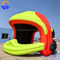 Cabine DJ gonflable géante en forme de casque de baseball pour événements musicaux en plein air, publicité gonflable, accessoire de festival