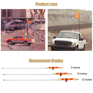 Productos de Forja de Alta Calidad Chinos, Asta de Bandera Plegable de 8 pies/10 pies/12 pies con LED, Pertiga de Seguridad para Minería - Product Image 5