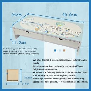 Elevador de Monitor Moderno con Almacenamiento, Caja Organizadora de Madera para Joyas - Product Image 6