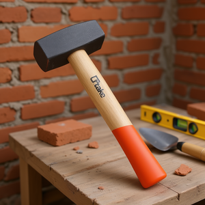 Ttake Bricklayer's Mallet 5080 Wooden Handle With Rubber Grip For Masonry Work - Product Image 3