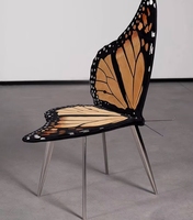 Fauteuil Papillon de Luxe Moderne Haut de Gamme à Structure Métallique, Personnalisable pour Salon, Villa, Hôtel, Hall et Salle à Manger