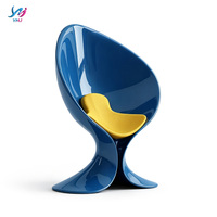 Sillón LOTUS de Diseño Escultural Moderno y Lujoso en Fibra de Vidrio, Color Personalizado, Ecológico, para Sala de Estar o Apartamento