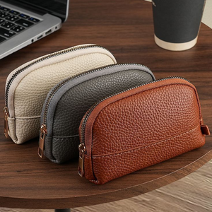 <b>Vintage</b> Hot-selling PU Leather Zippercoin Bags Pouch Exquisite <b>Key</b> Pouch Mini Handheld Card Holder Durable Car <b>Key</b> Holder - Product Image 2