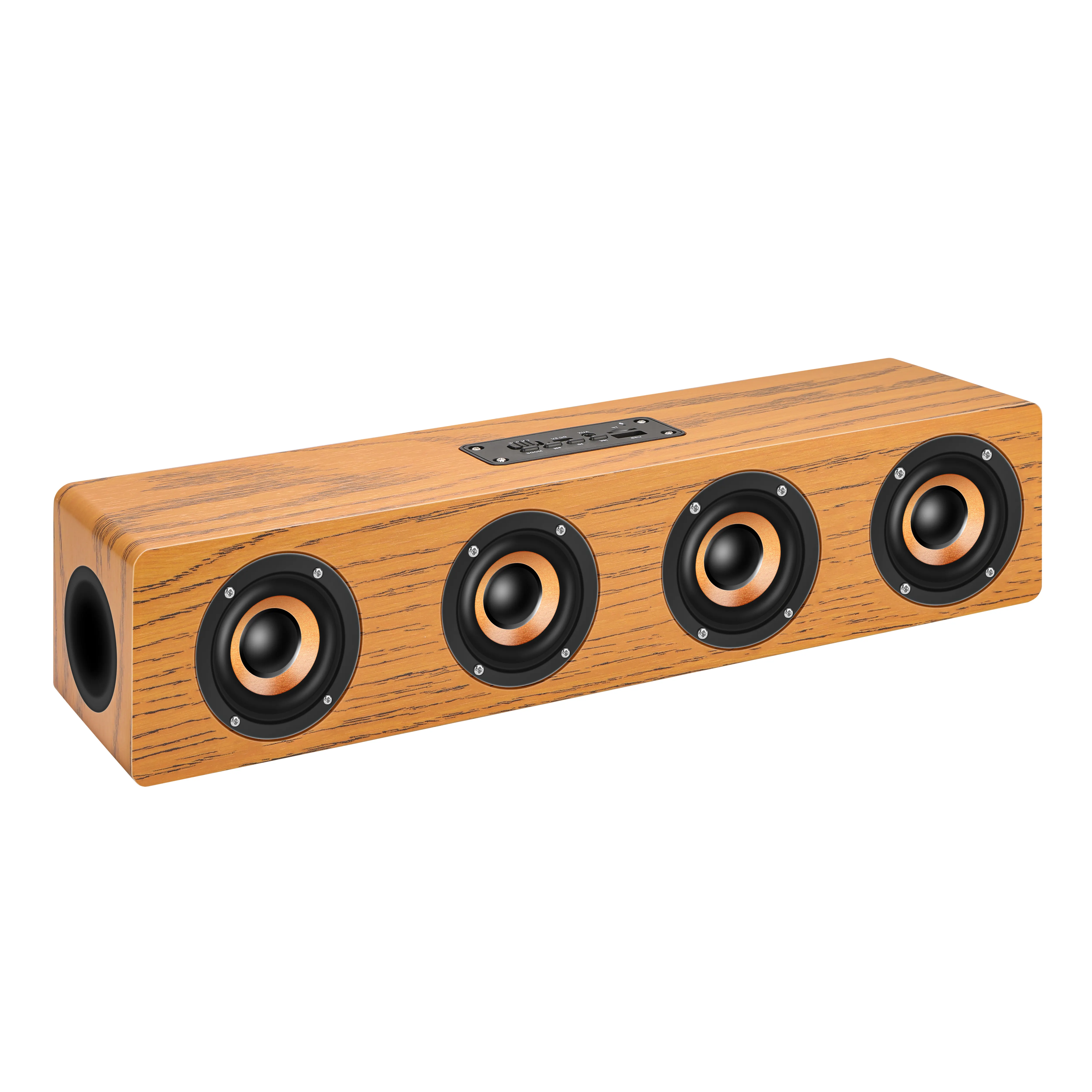 الرجعية خشبية اللاسلكية مكبر صوت بالبلوتوث مضخم Boombox المحمولة صندوق الصوت دعم TF MP3 لاعب بطاقة/قرص usb AUX