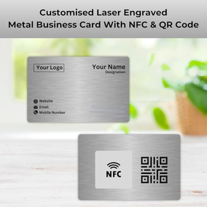 Cartes Métalliques NFC Personnalisées, Carte de Visite avec Impression de Code QR, Carte de Visite Métallique NFC - Product Image 2