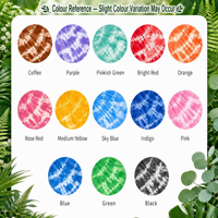 Poudre de teinture réactive pour tissu en coton, 18 couleurs de poudre tie-dye pour t-shirts, foulards et artisanat fait main DIY