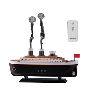 Humidificador Ultrasónico Dinámico de 250 ml con Diseño de Barco de Vapor, Nuevo Modelo con Control Remoto Eléctrico, Aroma, Plástico, de Sobremesa - Product Image 1