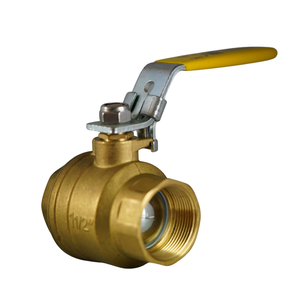 Certificación UL de Vietnam 1/4 " - 4" DN8 DN15 DN20 DN 25 A DN 100 Válvula de bola de latón sin plomo con mango de bloqueo amarillo largo - Product Image 1