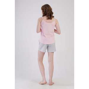 Ensemble décontracté d'été pour femme : short et jupe en coton tricoté avec bretelles ovales, coupe ajustée - Product Image 1