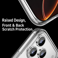 Coque magnétique transparente pour iPhone 17 Pro 18 Pro Max, revêtement rigide anti-traces de doigts, protection airbag aux 4 coins, vente en gros