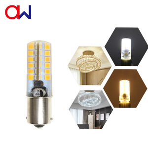 Ampoule LED maïs 1,8W BA15S à baïonnette AC/DC 12V en silicone 3000K blanc chaud 190-210LM pour camping-car, bateau, remorque, voiture - Product Image 5