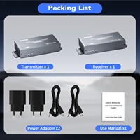 Extenseur HDMI USB SYONG 4K 60M 196FT Câble Ethernet Cat5e/Cat6 Transmetteur Récepteur HDMI KVM Contrôle Clavier Souris USB