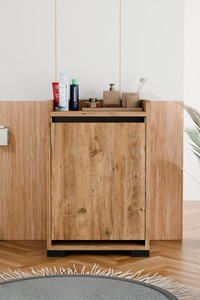 Panier à linge avec couvercle, armoire de rangement pour linge sale, meuble de salle de bain pour le linge - Product Image 3