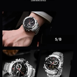 NAVIFORCE Top Luxury Original Sports Wrist <b>Watch</b> for Men Quartz Steel Waterproof Dual Display <b>Watches</b> Relogio Masculino - Product Image 3