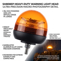 Feu de signalisation stroboscopique ambré robuste 12V-24V ECE R65 à base à vis unique, micro-clignotant, pour abatteuse forestière