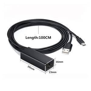 ไมโครยูเอสบีเป็น RJ45 10 / 100Mbps อีเธอร์เน็ตแลนอะแดปเตอร์การ์ดเครือข่ายสำหรับทีวีไฟ<span class=keywords><strong>4K</strong></span> - Product Image 6