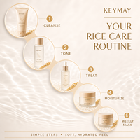 Coffret de Soins Hydratant, Éclaircissant et Apaisant à l'Extrait de Riz, Acide Hyaluronique et Niacinamide – Léger – Marque Privée OEM ODM