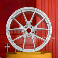 Jantes en alliage forgé haute performance 19-20 pouces, finition argent brossé, à rayons fendus 5x112 pour Audi A4 A5 S4 S5 B9