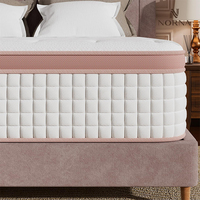 Matelas sur mesure OEM/ODM pour chambre à coucher, matelas hybride à ressorts Euro Top, mousse confortable, ferme, compressé sous vide, enroulé en boîte