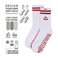 Chaussettes de yoga personnalisées de haute qualité, antidérapantes, avec logo brodé personnalisé, chaussettes antidérapantes pour femmes
