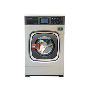 Agua caliente eléctrica y calefacción de vapor 25Kg lavadora comercial Extractor Hotel lavandería Mangle Machine para la venta