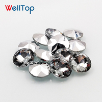 18.025 WELLTOP Boucle de décoration de meubles, Clou de canapé diamanté, Clou en verre à strass, Boutons en cristal pour sacs, Clous de rembourrage