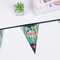 Fanions imprimés recto verso, drapeaux en plastique léger, guirlande de drapeaux triangulaires à suspendre