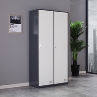 Armoire en acier robuste réglable avec serrure à clé sécurisée, rangement moderne verrouillable pour cuisine, maison, bureau, espace de vie, atelier, salle de sport