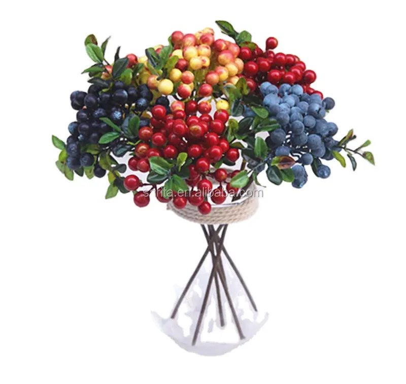 Plante artificielle de simulation de fleurs, accessoire floral, plante et bulle de fruits, Xiangsi Dou