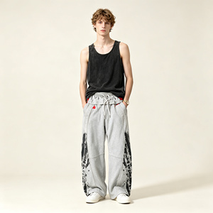 <b>Men</b> Casual <b>Jogger</b> Pants <b>Loose</b> Fit Sweatpants Elastic Waist Gradient Leggings Custom Streetwear - Product Image 2
