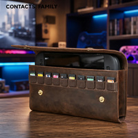 Étui en cuir véritable vintage Crazy Horse pour console de jeu Nintendo Switch 2, sac de rangement de voyage