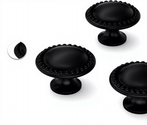 <b>Matte</b> <b>Black</b> Cabinet <b>Knobs</b> Round Drawer <b>Knobs</b> Modern Furniture Hardware Kitchen Cabinet Cupboard Dresser - Product Image 2